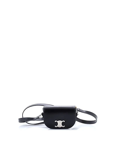 Pre-Owned Celine Small Besace Triomphe Shoulder Bag Leather