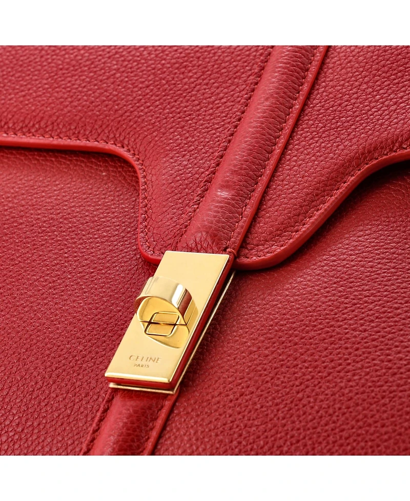 Pre-Owned Celine Medium 16 Top Handle Bag Grained Calfskin