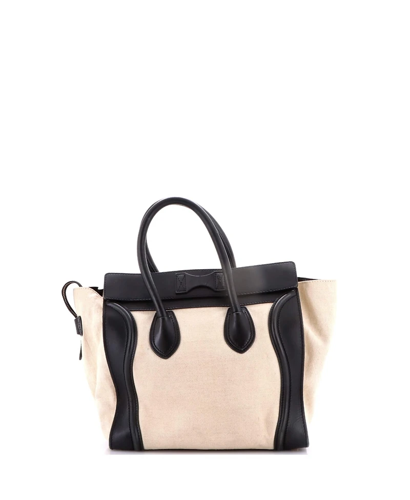 Pre-Owned Celine Mini Luggage Bag Canvas and Leather