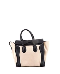 Pre-Owned Celine Mini Luggage Bag Canvas and Leather