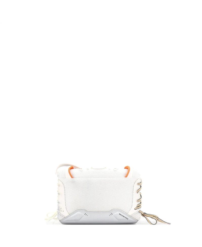 Pre-Owned Balenciaga Small SneakerHead Flap Crossbody Bag Mesh and Faux Leather