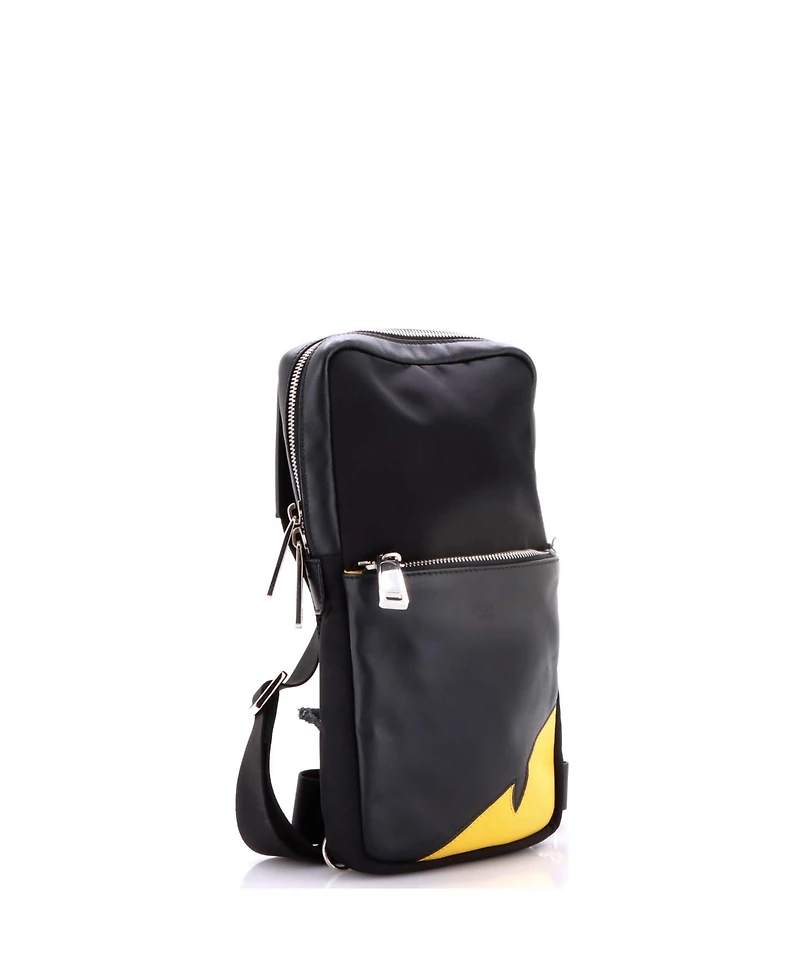 Pre-Owned Fendi Medium Monster Sling Bag Nylon and Leather