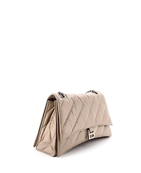 Pre-Owned Balenciaga Medium Crush Chain Flap Bag Quilted Crushed Calfskin
