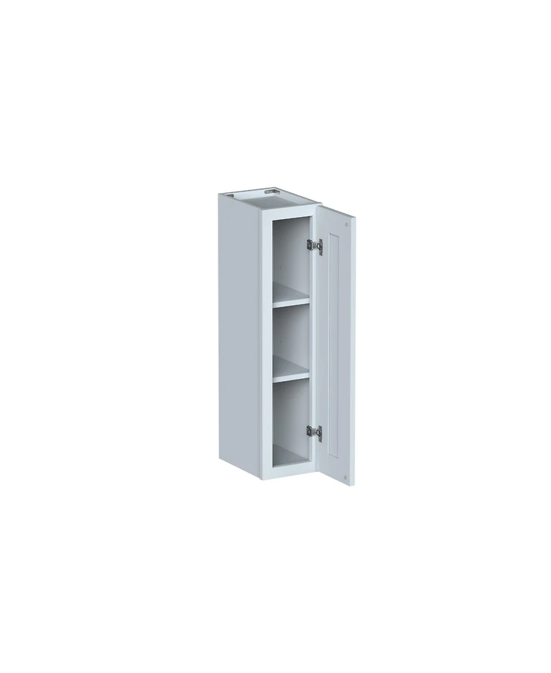 Boyel Living W9" Dove Wall Cabinet with Full Overlay Hdf Door for Custom Kitchen or Bathroom