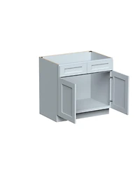 Boyel Living Sink Base Cabinet with Full Overlay Hdf Doors and Dovetail Drawer