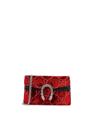 Pre-Owned Gucci Super Mini Dionysus Bag Velvet