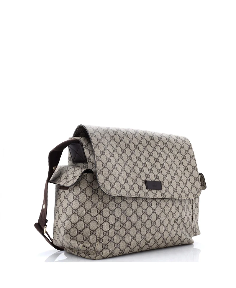 Pre-Owned Gucci Diaper Bag Gg Coated Canvas