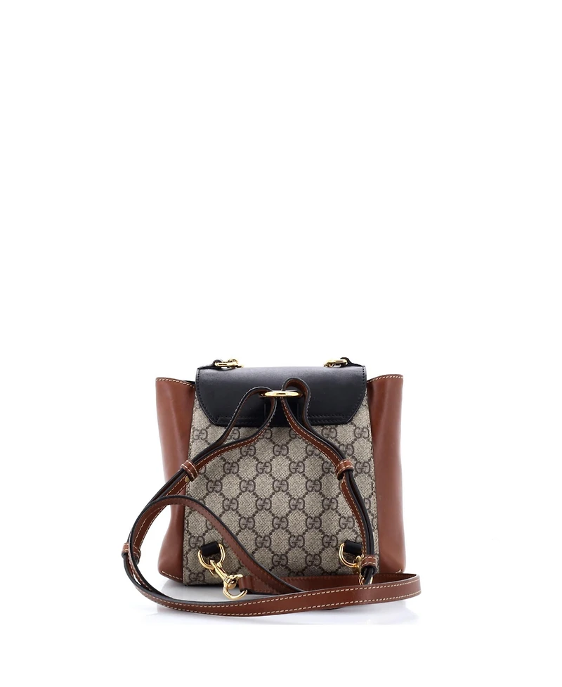 Pre-Owned Gucci Mini Padlock Backpack Gg Coated Canvas and Leather