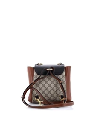 Pre-Owned Gucci Mini Padlock Backpack Gg Coated Canvas and Leather