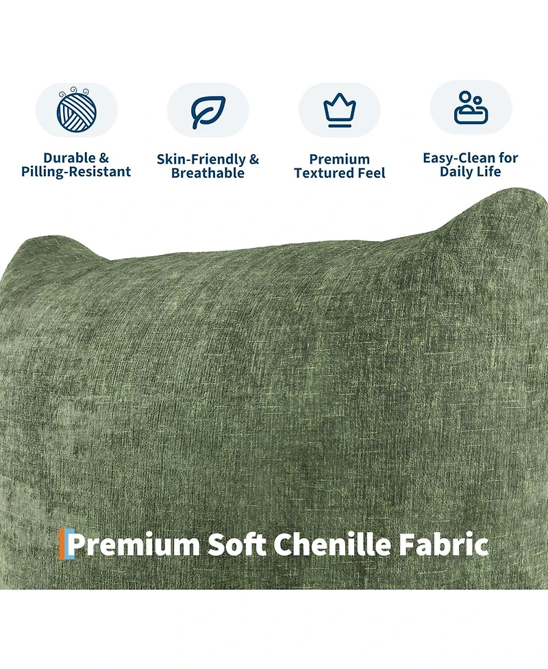 gaomon Chenille Fabric Modular Love Seat Sofa, 2-Seater Cloud Couch with High Resilience Sponge, Small Space Boneless Sofa for Apartment, Office