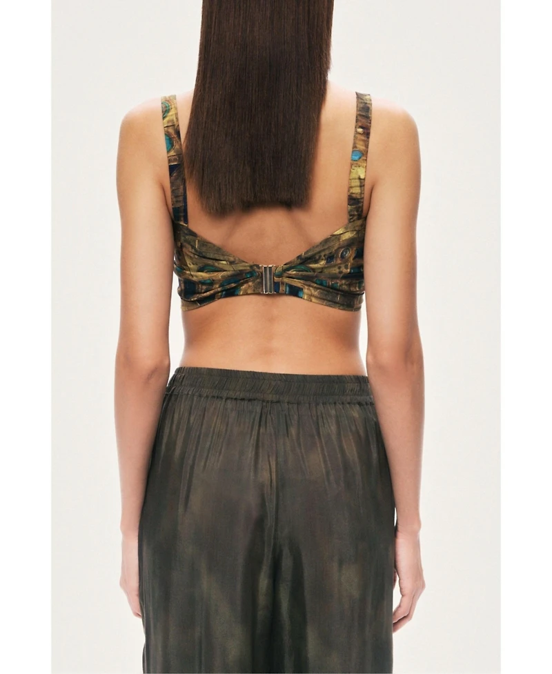Nocturne Women's Printed Ring Detail Crop Top