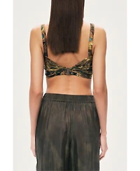 Nocturne Women's Printed Ring Detail Crop Top