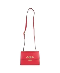 Pre-Owned Gucci Red Smooth Calfskin Small Zumi Shoulder Flap Bag