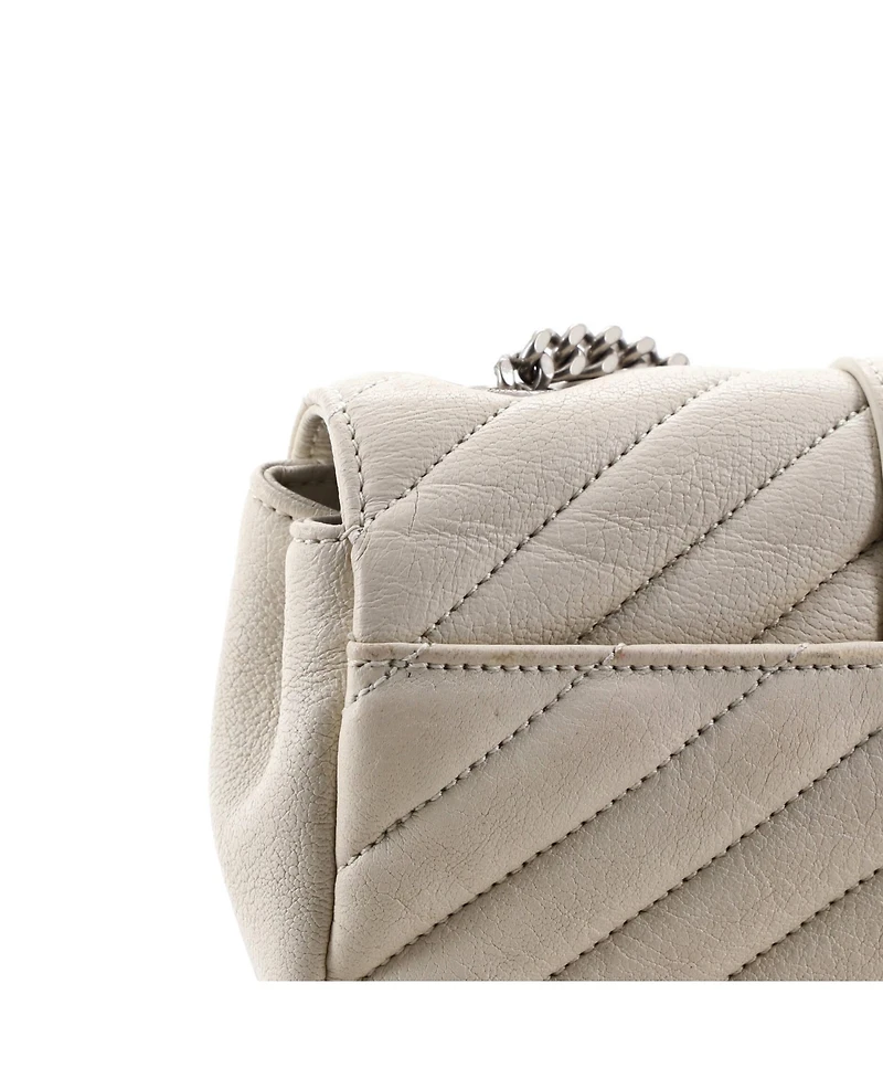 Pre-Owned Saint Laurent Baby Classic Monogram Crossbody Bag Matelasse Chevron Leather