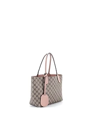 Pre-Owned Gucci Small Reversible Tote Gg Print Leather