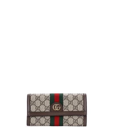 Pre-Owned Gucci Ophidia Continental Wallet Gg Coated Canvas