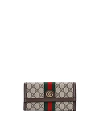 Pre-Owned Gucci Ophidia Continental Wallet Gg Coated Canvas