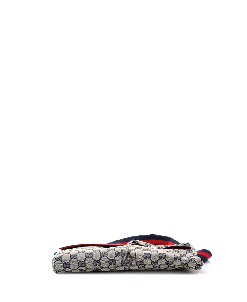 Pre-Owned Gucci Vintage Double Belt Bag Gg Canvas with Leather