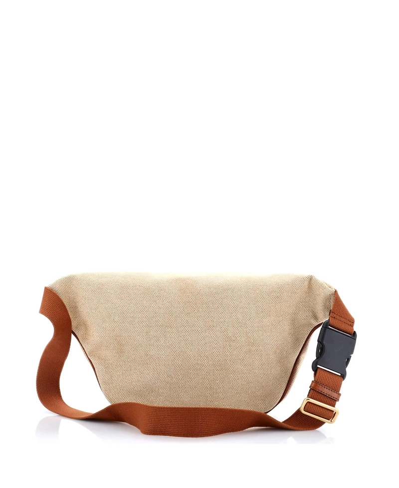 Pre-Owned Gucci Large Zip Belt Bag Vintage Web Canvas