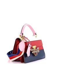 Pre-Owned Gucci Small Queen Margaret Top Handle Bag Colorblock Leather