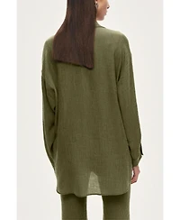 Nocturne Women's Relaxed Button-Down Shirt
