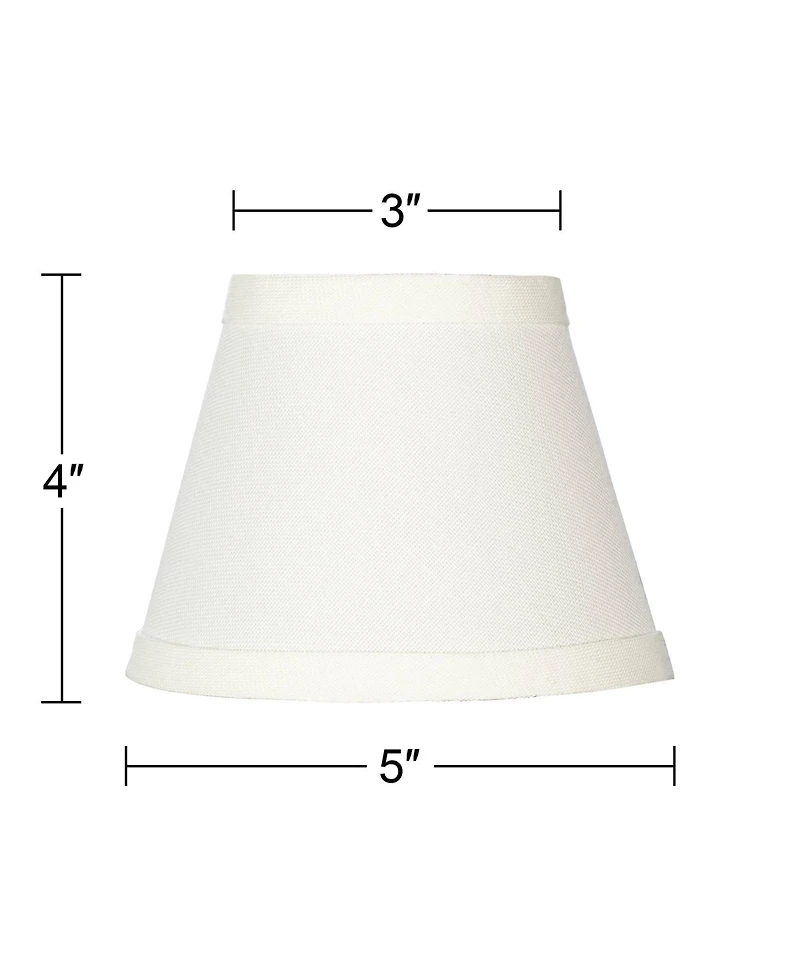 Springcrest Set of 6 Empire Chandelier Lamp Shades Small Candelabra Clip-On Fitting