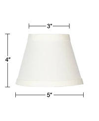 Springcrest Set of 6 Empire Chandelier Lamp Shades Small Candelabra Clip-On Fitting