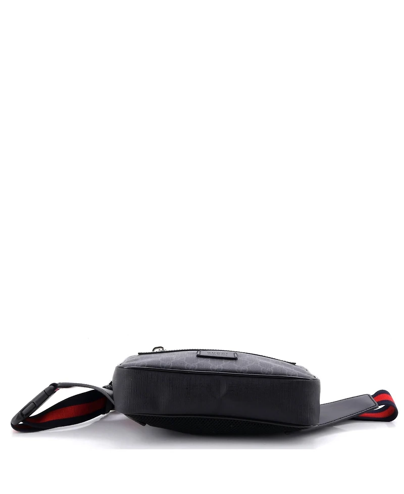 Pre-Owned Gucci Small Soft Zip Belt Bag Gg Coated Canvas