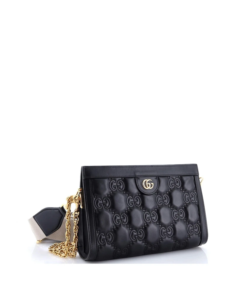 Pre-Owned Gucci Small Gg Shoulder Bag Gg Matelasse Leather