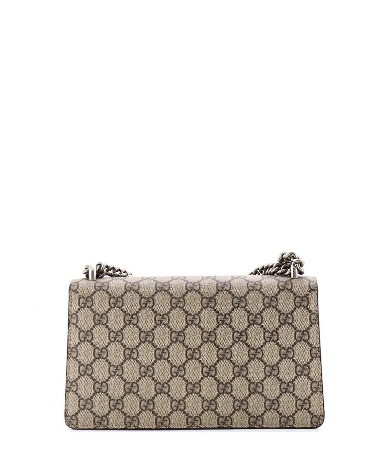 Pre-Owned Gucci Small Dionysus Bag Gg Coated Canvas with Crystal Embellished Metal