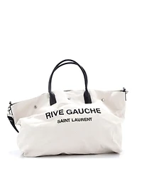 Pre-Owned Saint Laurent Maxi Rive Gauche Shopper Tote Canvas
