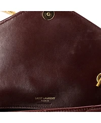 Pre-Owned Saint Laurent Mini Loulou Nm Shoulder Bag Matelasse Chevron Leather