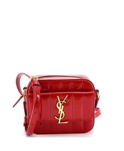 Pre-Owned Saint Laurent Toy Vicky Camera Bag Vertical Quilt Patent