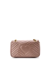 Pre-Owned Gucci Medium Gg Marmont Flap Bag Matelasse Leather