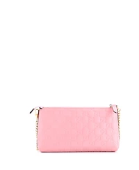Pre-Owned Gucci Chain Wristlet Wallet Guccissima Leather