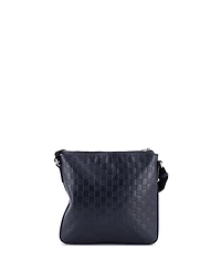 Pre-Owned Gucci Medium Signature Zip Messenger Bag Guccissima Leather