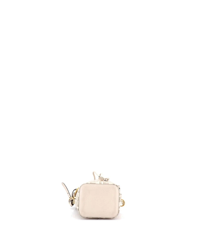 Pre-Owned Fendi Mini Mon Tresor Bucket Bag Zucca Embossed Leather
