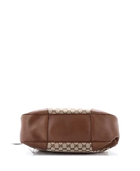 Pre-Owned Gucci Large Bree Hobo Gg Canvas with Leather
