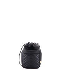 Pre-Owned Gucci Mini Gg Marmont Front Pocket Bucket Bag Matelasse Leather