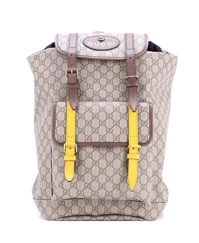 Pre-Owned Gucci Large Courrier Soft Backpack Gg Coated Canvas