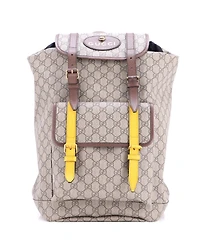 Pre-Owned Gucci Large Courrier Soft Backpack Gg Coated Canvas