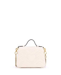 Pre-Owned Gucci Mini Gg Marmont Top Handle Flap Bag Matelasse Leather