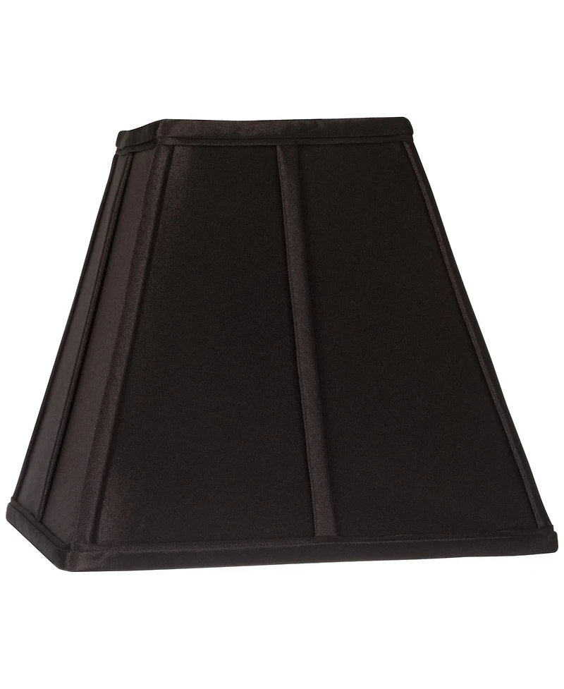 Springcrest Collection Set of 2 Square Lamp Shades Bavarian Small 5.25" Top x 10" Bottom x 9.5 Slant Spider Replacement Harp and Finial Fitting