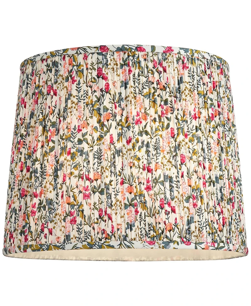 Springcrest Sally Slant Print Lamp Shade Replacement Meadow Pleated Floral Spider Harp Finial