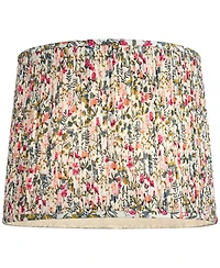 Springcrest Sally Slant Print Lamp Shade Replacement Meadow Pleated Floral Spider Harp Finial