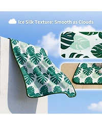 Aronkl Pack Of 4 Pet Mat Upgrade Ice Silk Qmax>0.345 Washable Portable For Dogs Cats Summer