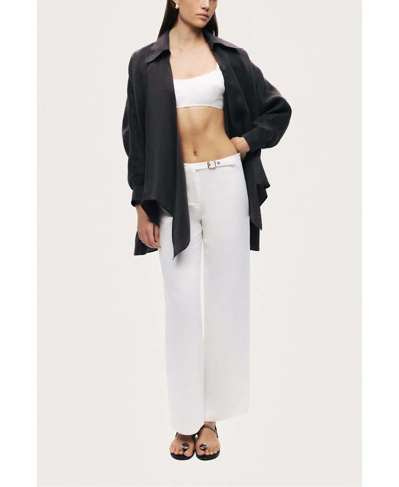 Nocturne Women's Front-Tie Longline Shirt