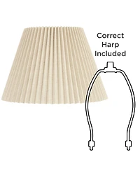 Springcrest 10 1/2" Top x 19" Bottom x 12 1/2" High x 12 1/2" Slant Lamp Shade Replacement Spider Harp Finial