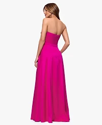 Xscape Women's Sleeveless Strapless Gown