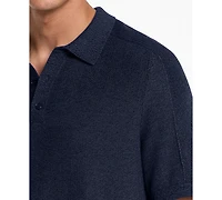 Michael Kors Men's Short Sleeve Textured Mouline Polo Shirt